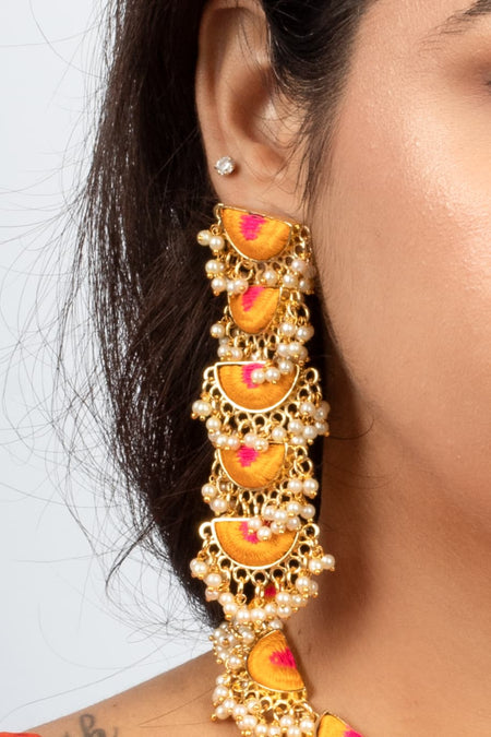 Golden Sunset Danglers - Image 2
