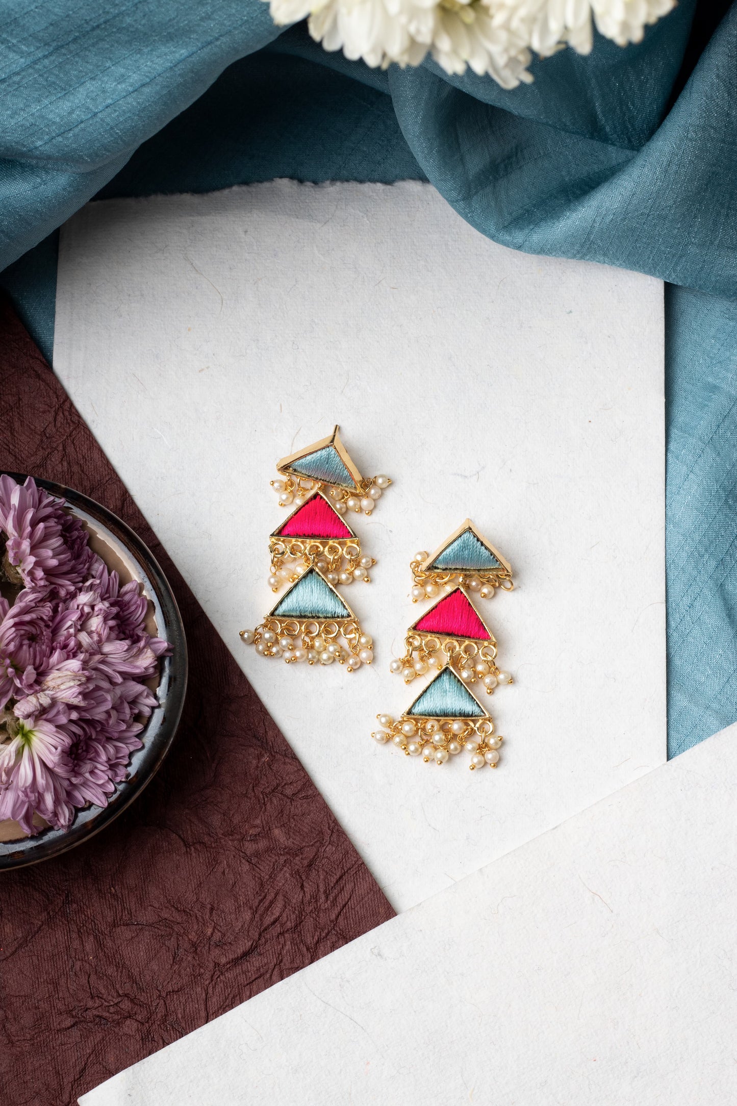 Blush Sky Cascades – Earrings from Bauble Bazaar