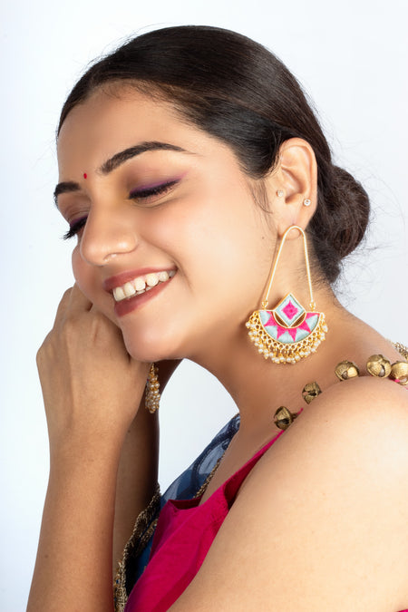 Blush Glow Chandbaali - Image 1