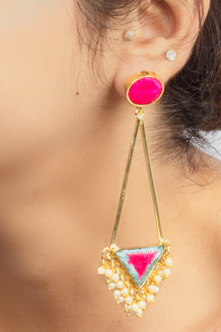 Twilight Bloom Dangler Earrings - Image 3
