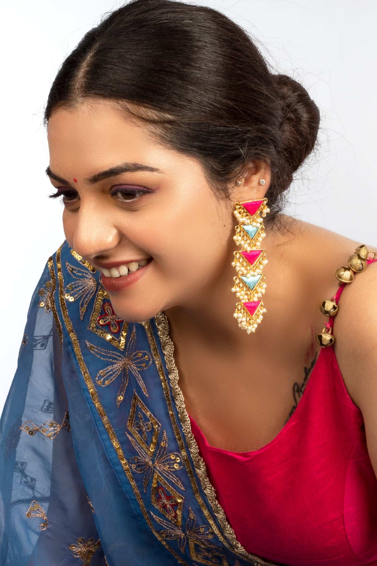 Blush Breeze Cluster Earrings – Earrings from Bauble Bazaar