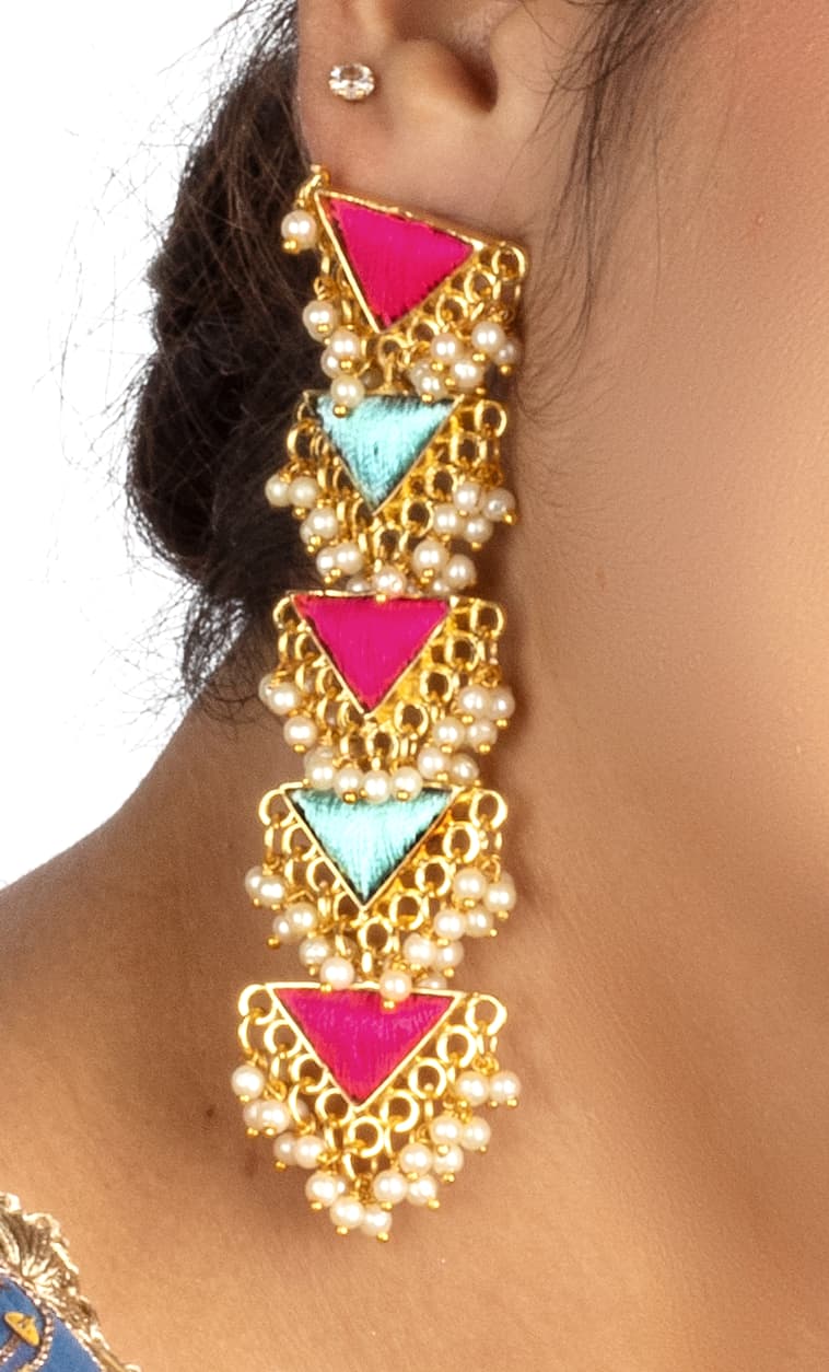 Blush Breeze Cluster Earrings