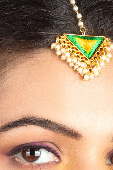 Green Spark Maang Tikka - Image 2