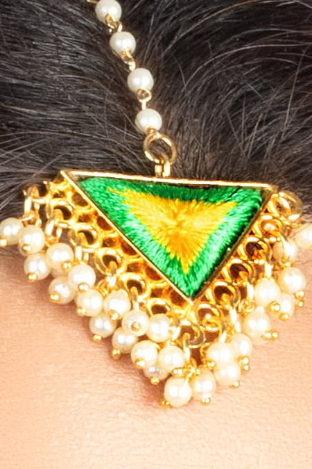 Green Spark Maang Tikka - Image 3