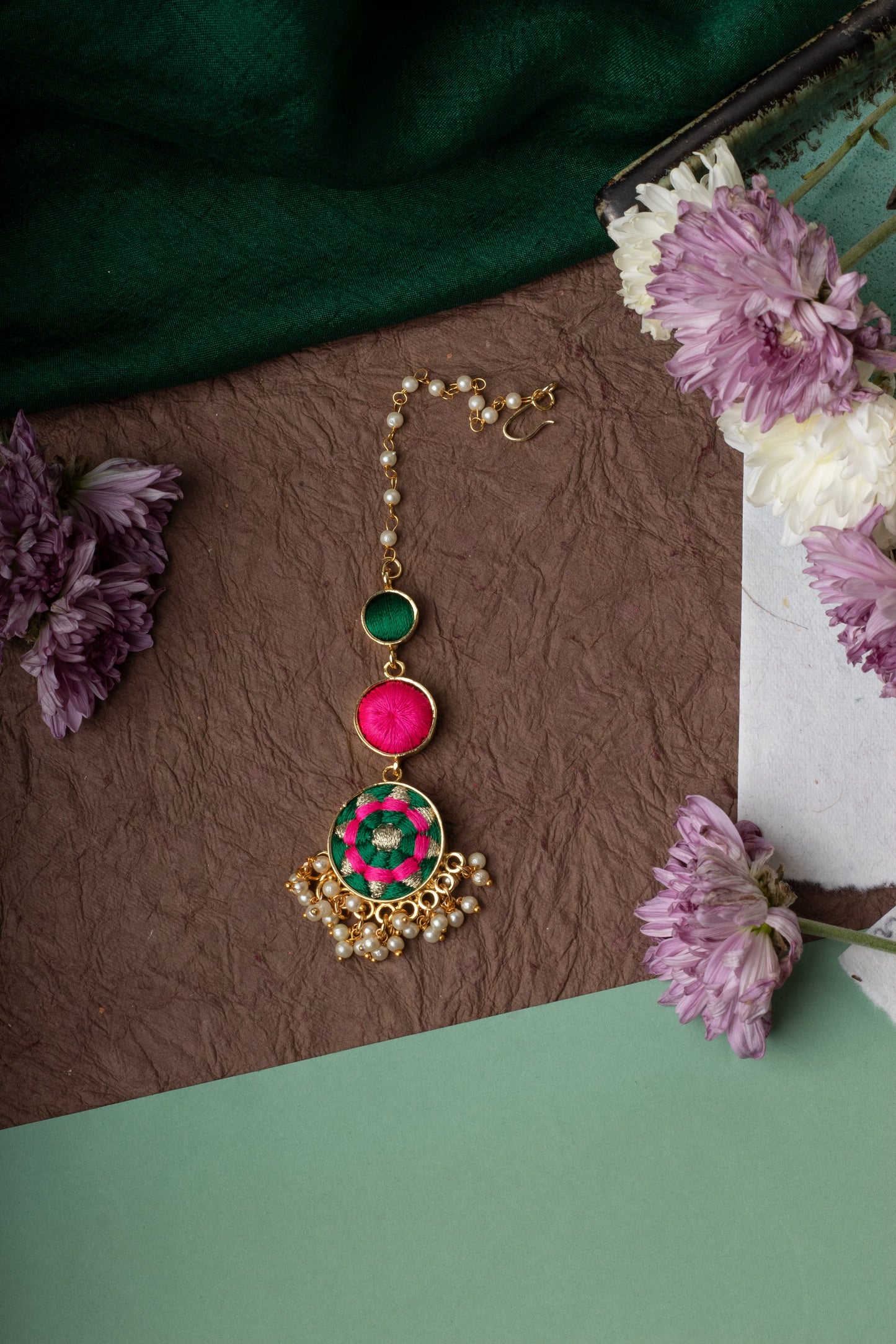 Regal Bloom Tikka – Maangtikka from Bauble Bazaar