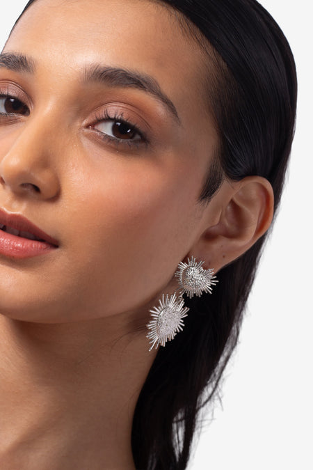Call Me Cute Drop Earrings - Silver - Image 2