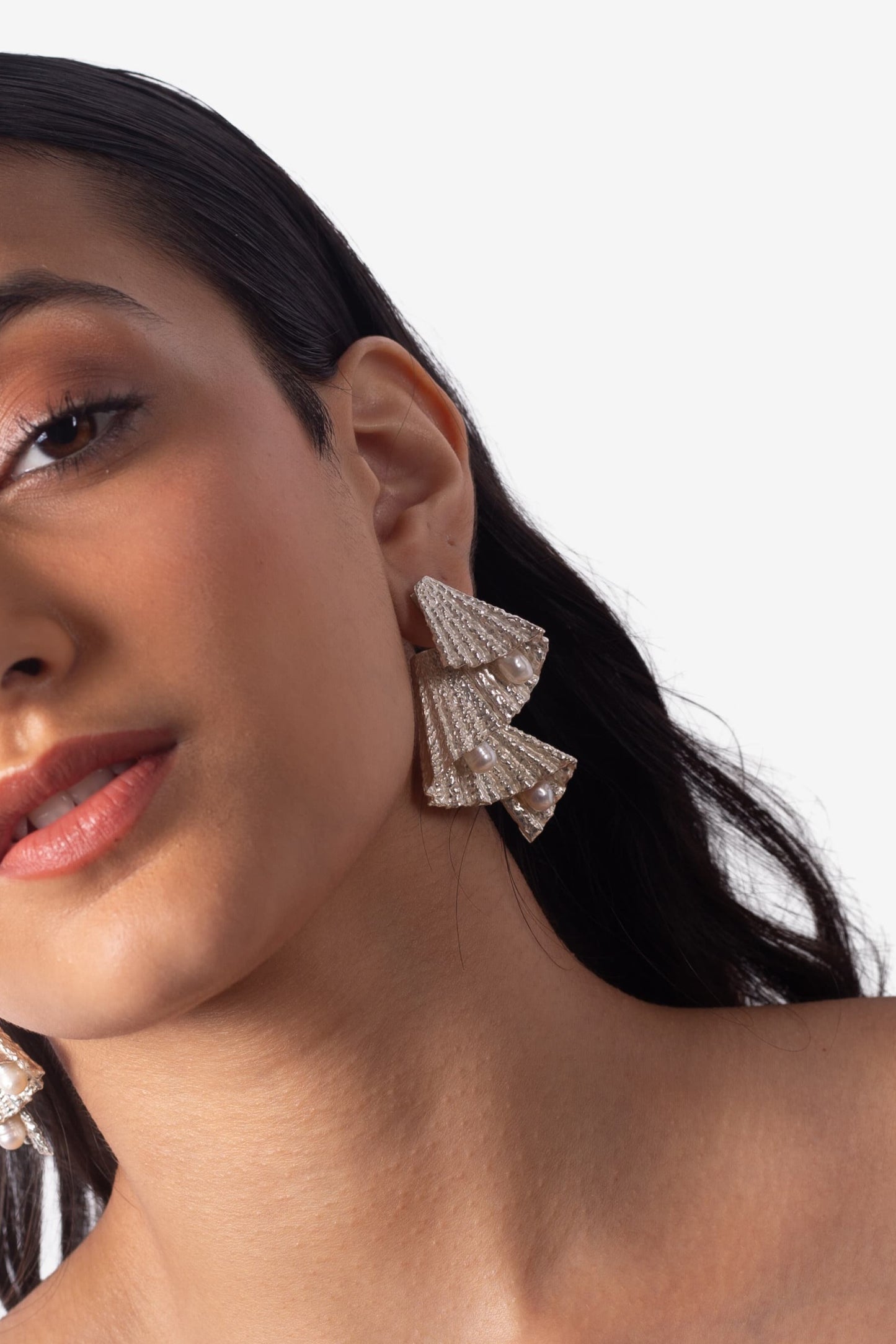 Five Miss Calls Statement Studs - Silver
