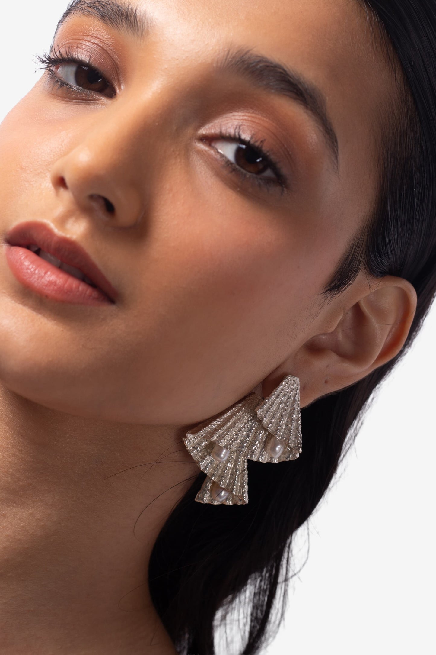 Five Miss Calls Statement Studs - Silver – Earrings from Bauble Bazaar