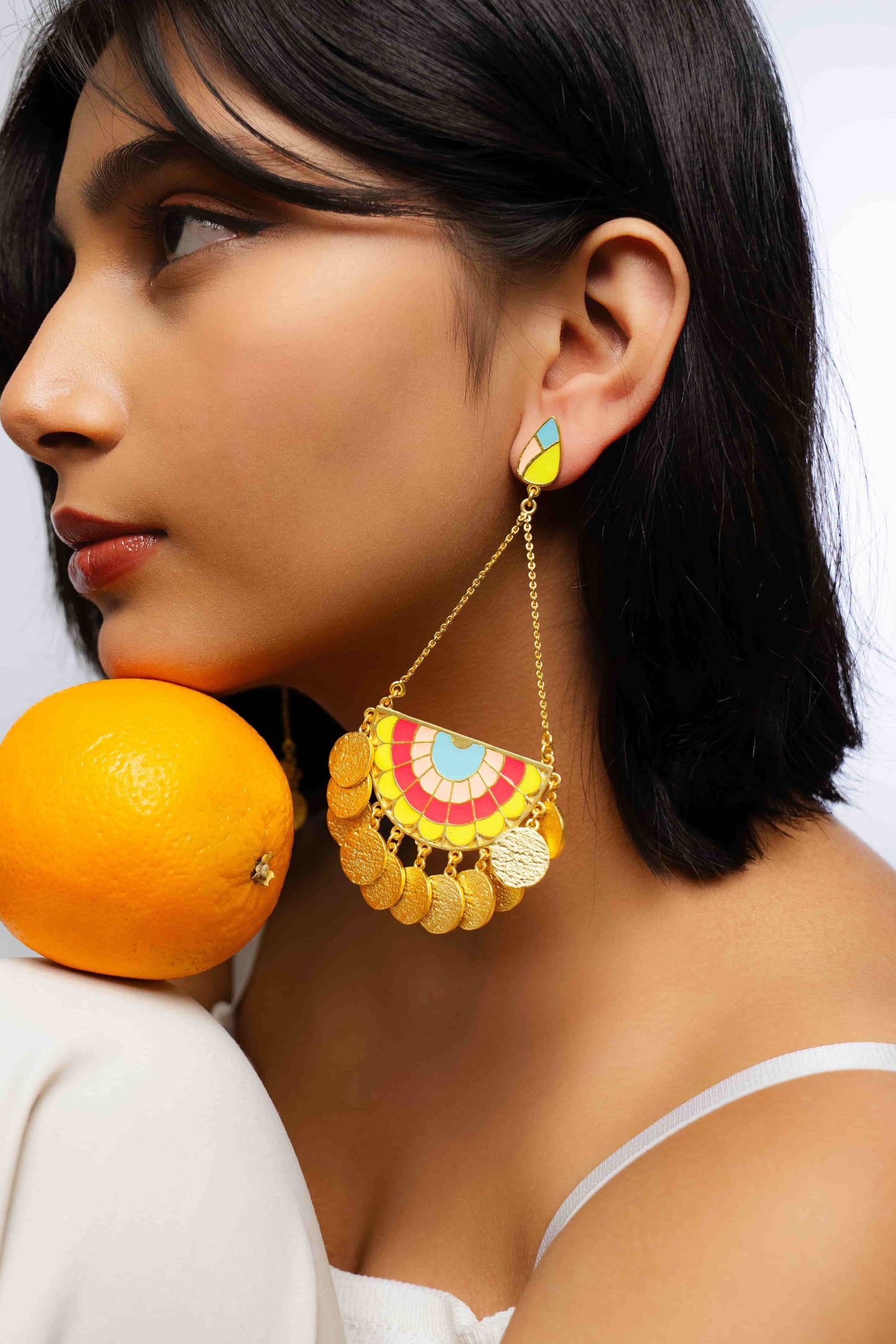 Ocean Horizon Dangler Bali Earrings