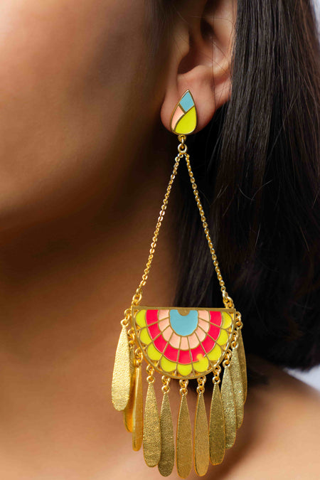 Sunset Petal Earrings - Image 2
