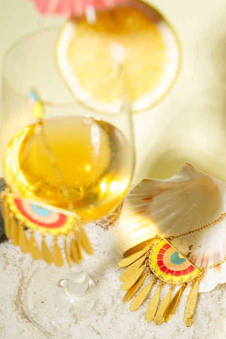 Sunset Petal Earrings - Image 3