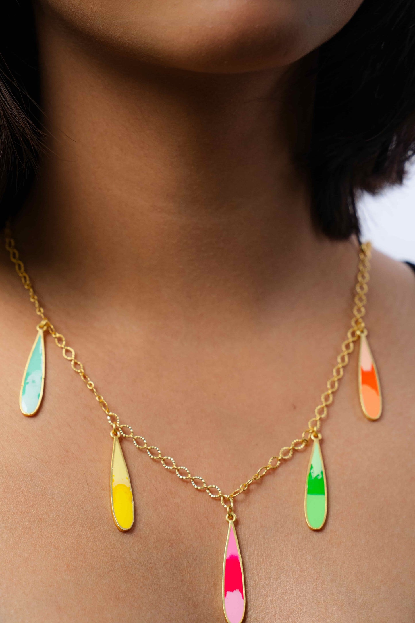 Tropical Bloom Lariat – Necklace from Bauble Bazaar