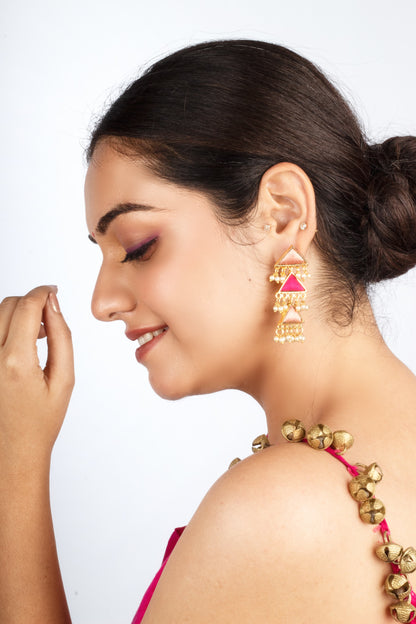 Peach Dream Danglers – Earrings from Bauble Bazaar