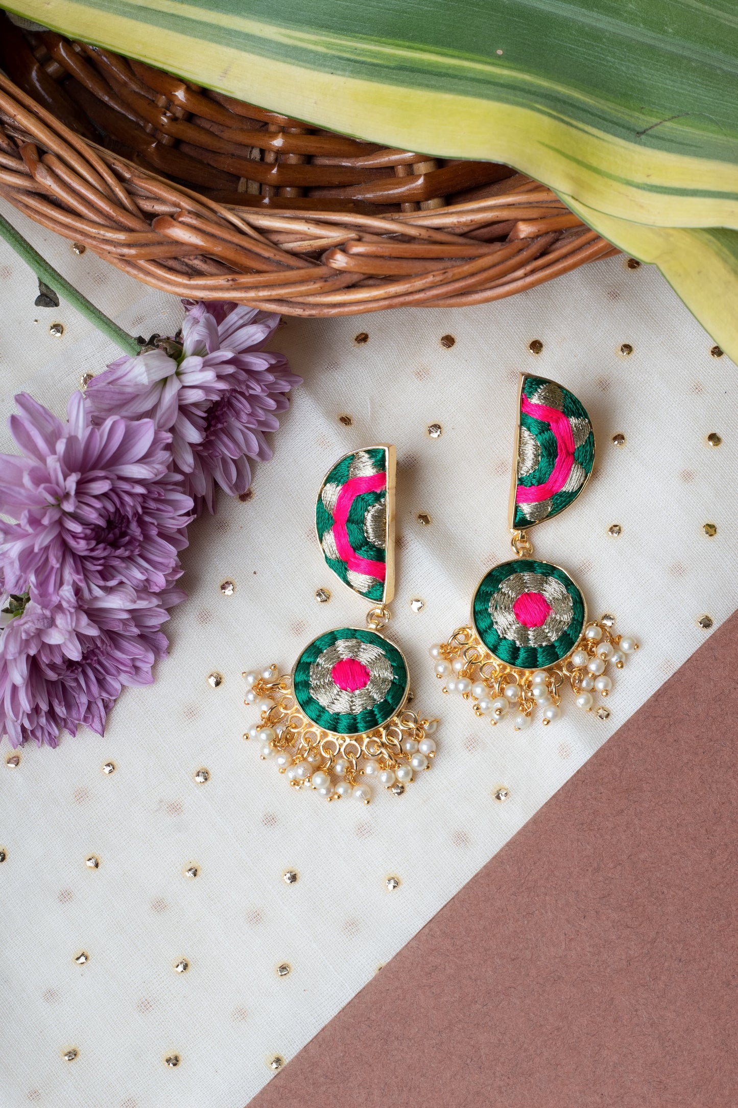 Rosewood Vine Drop Earrings