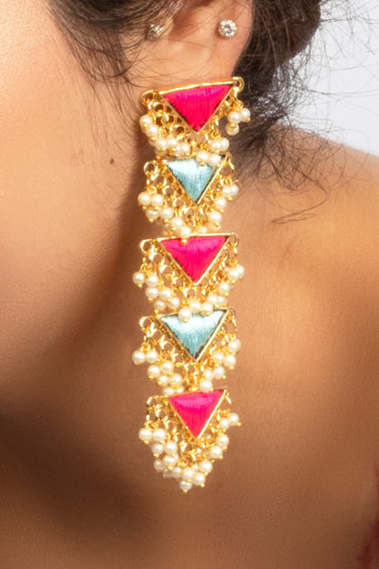 Blush Breeze Cluster Earrings