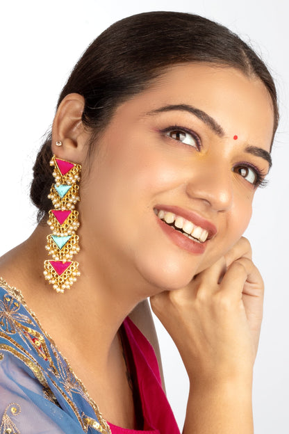 Blush Breeze Cluster Earrings