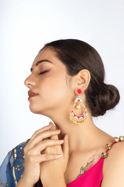 Blooming Pearl Chandbalis – Earrings from Bauble Bazaar