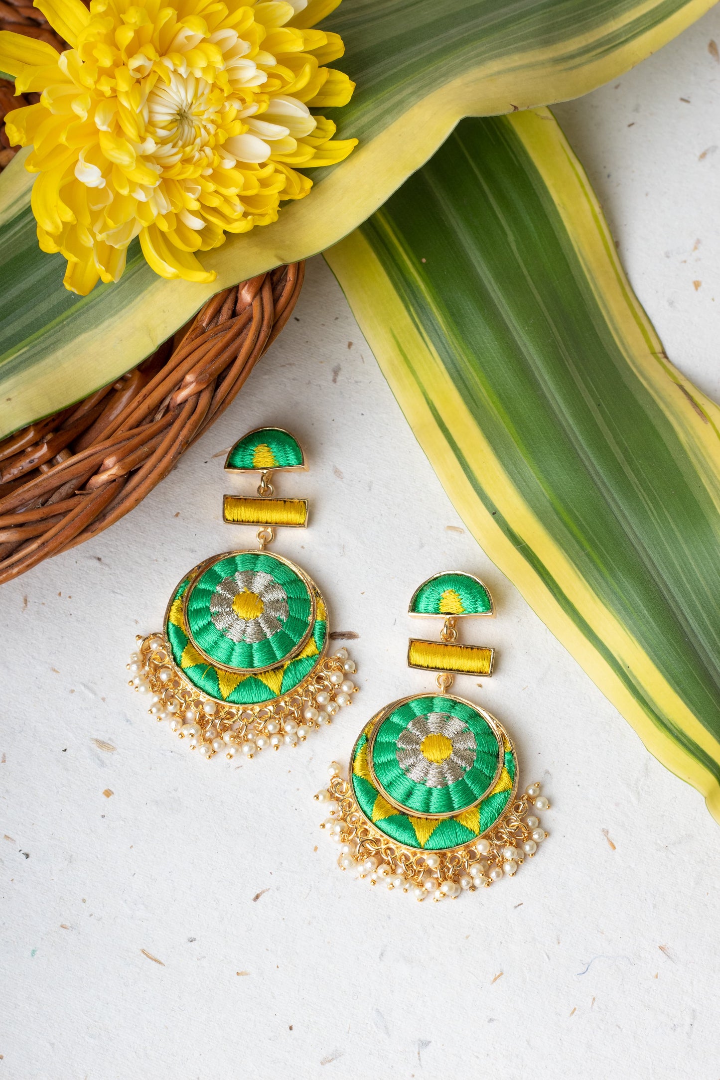 Citrus Radiance Jhumkas