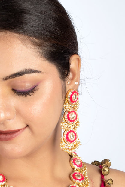 Peach Bloom Dangler Earrings – Earrings from Bauble Bazaar