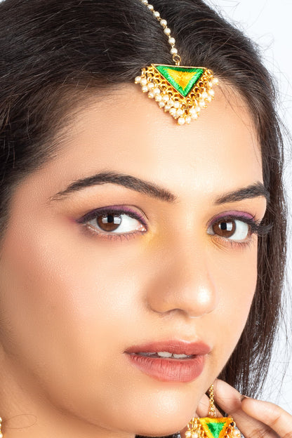 Green Spark Maang Tikka – Maangtikka from Bauble Bazaar