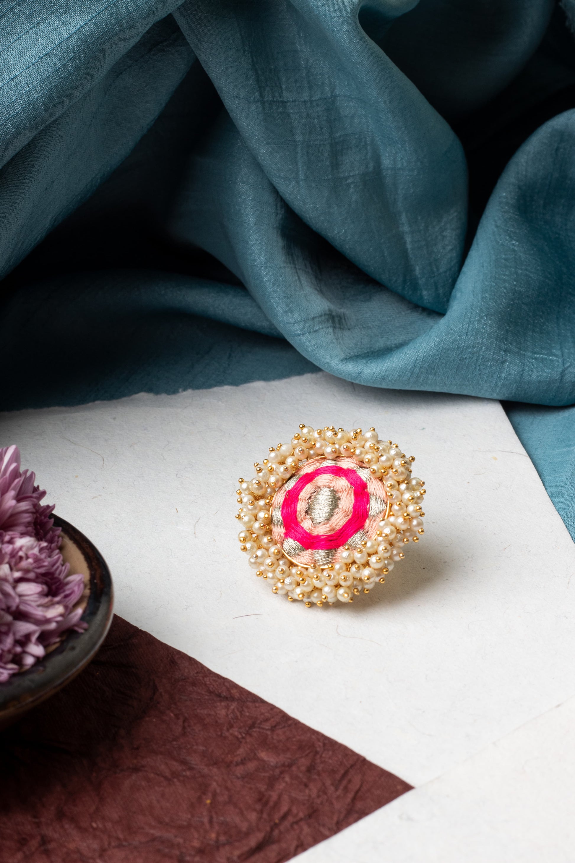 Peach Glow Ring – Earrings from Bauble Bazaar