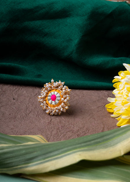 Blush Sunburst Ring----image