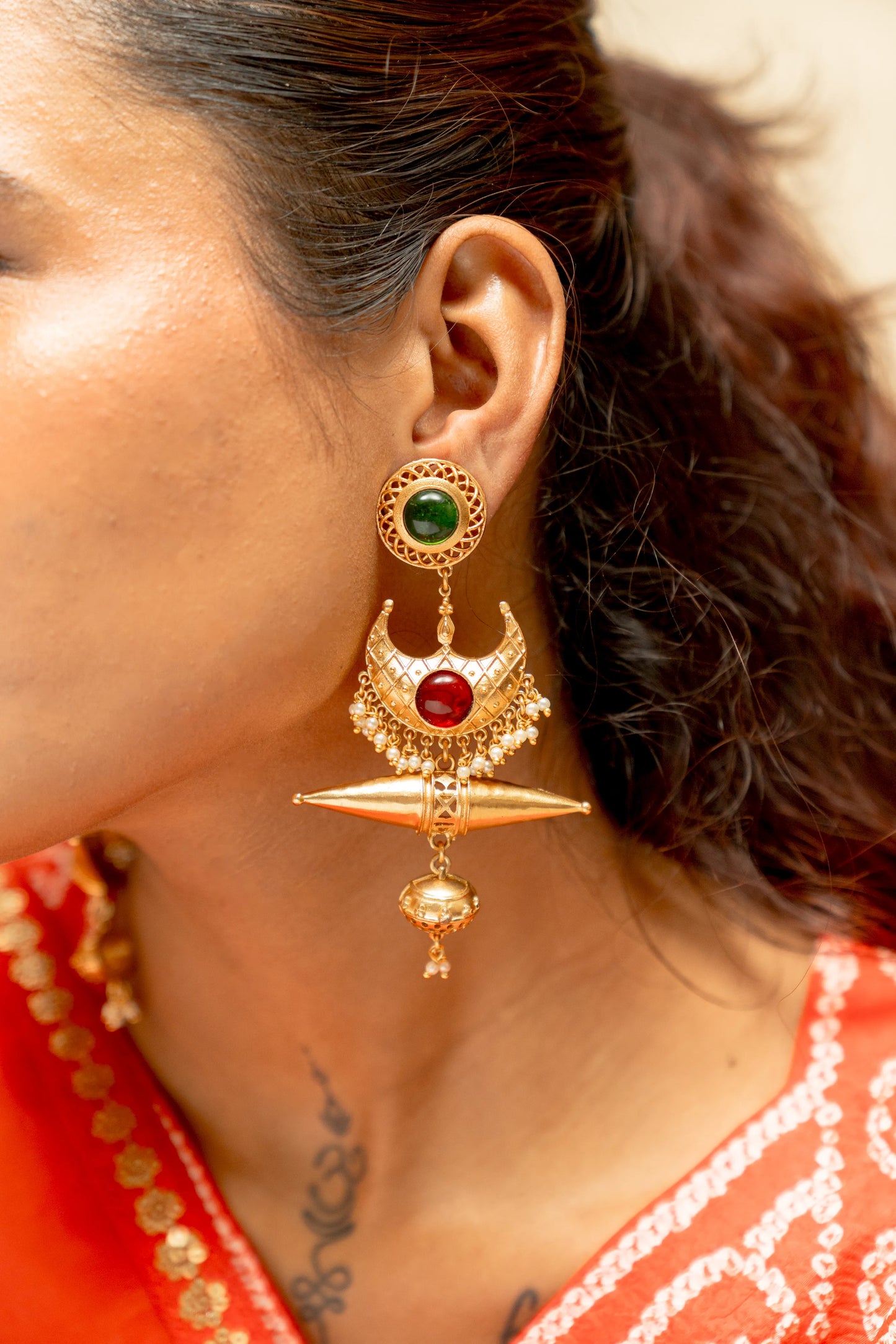 Tihai Crest Statement Earrings