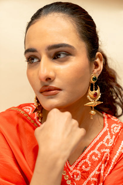 Tihai Crest Statement Earrings