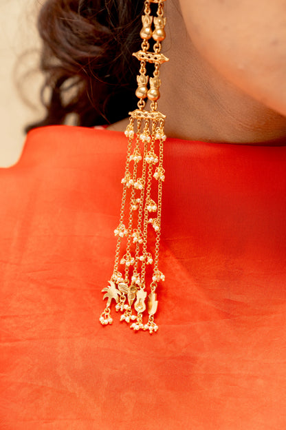 Drut Leher Cascade Earrings