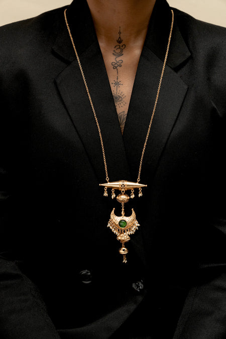 Swar Rekha Crescent Pendant - Image 3