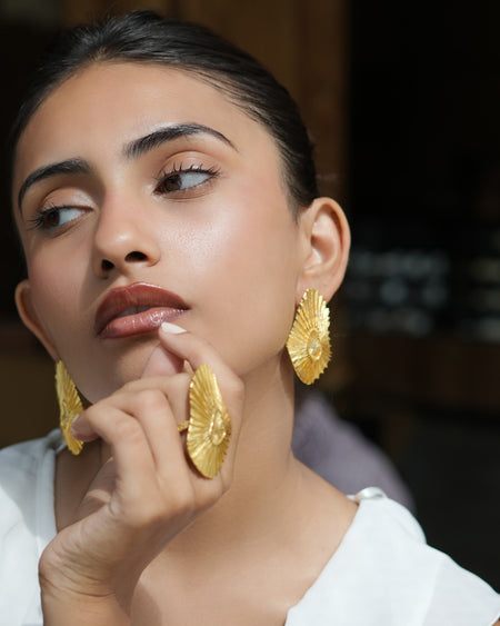Late Check-Out Stud Earrings - Gold--2--image