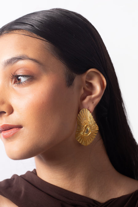 Late Check-Out Stud Earrings - Gold--4--image