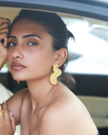 Martini Mode Stud Earrings - Gold