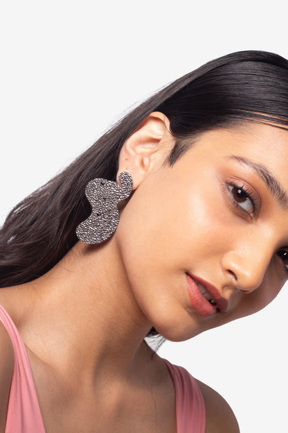 Martini Mode Stud Earrings - Black