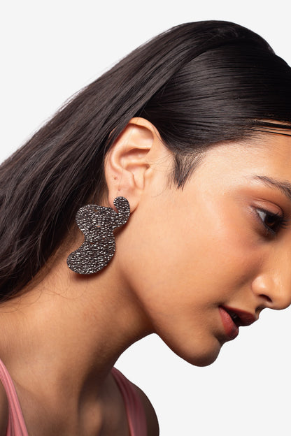 Martini Mode Stud Earrings - Black