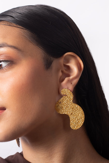 Martini Mode Stud Earrings - Gold--4--image