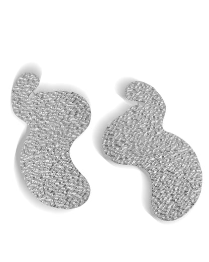 Martini Mode Stud Earrings - Silver