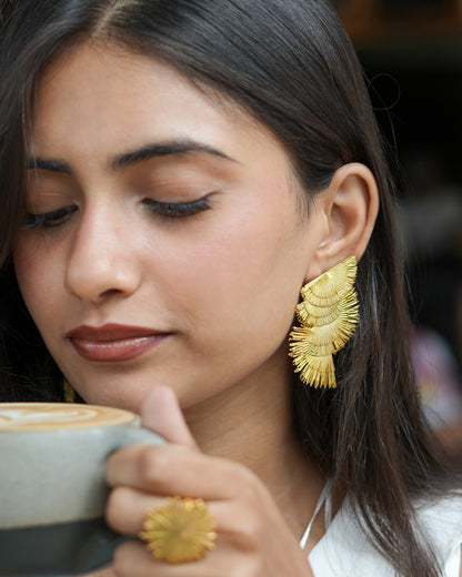 Table for Two Stud Earrings - Gold – Earrings from Bauble Bazaar