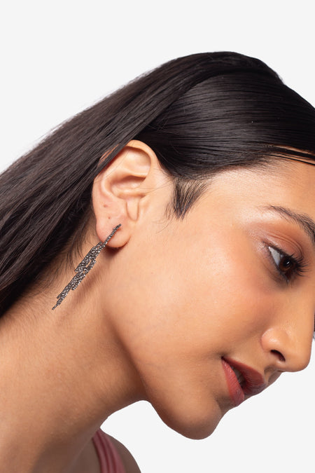 PDA Approved Stud Earrings - Black--2--image