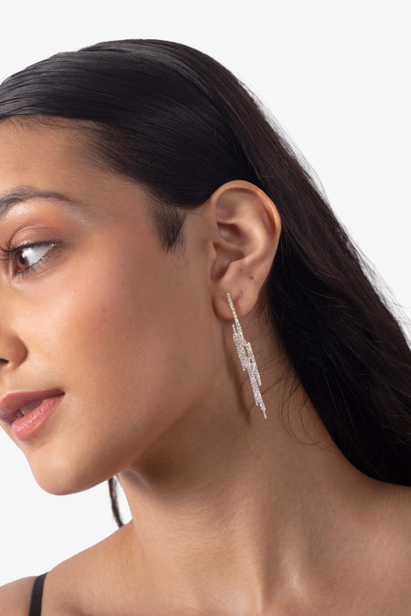 PDA Approved Stud Earrings - Silver--1--image