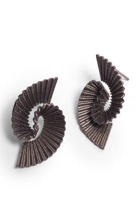 Champagne Glow Stud Earrings - Black--1--image