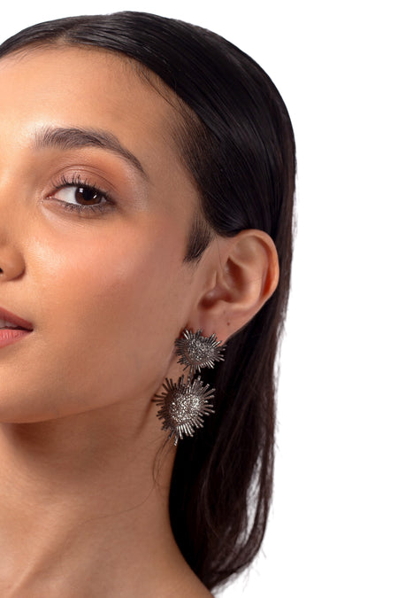 Call Me Cute Drop Earrings - Black--2--image