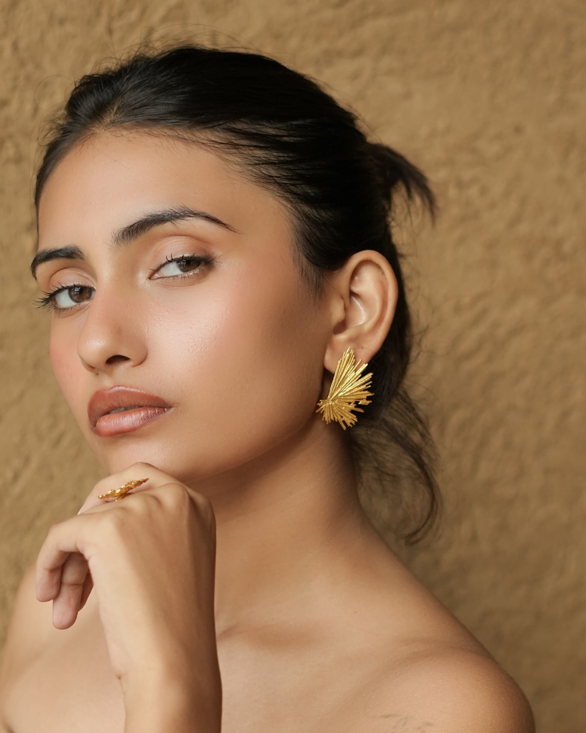 Hot Girl Errands Studs - Gold – Earrings from Bauble Bazaar