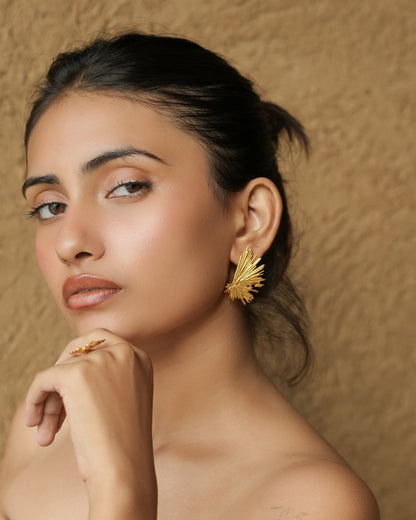 Hot Girl Errands Studs - Gold – Earrings from Bauble Bazaar