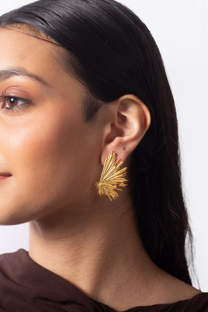 Hot Girl Errands Studs - Gold