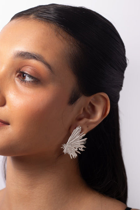 Hot Girl Errands Studs - Silver--2--image