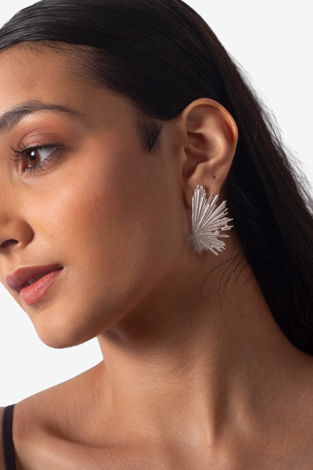 Hot Girl Errands Studs - Silver--3--image