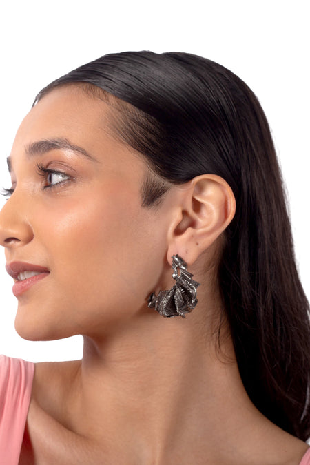 Matcha Mood Statement Studs - Black--3--image