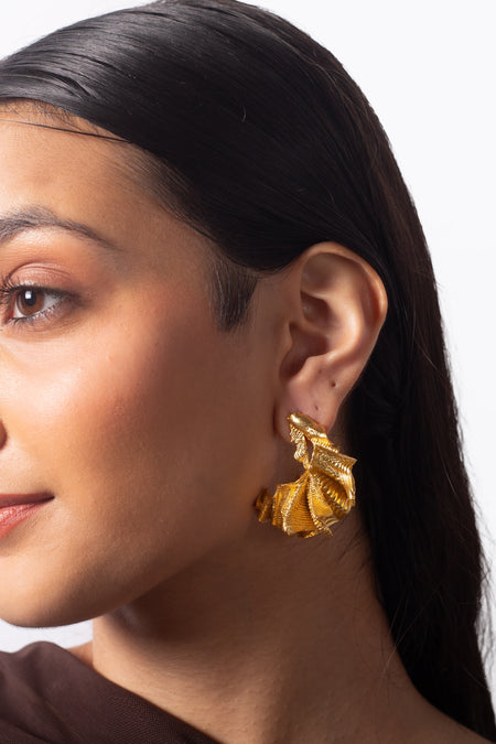 Matcha Mood Statement Studs - Gold--2--image