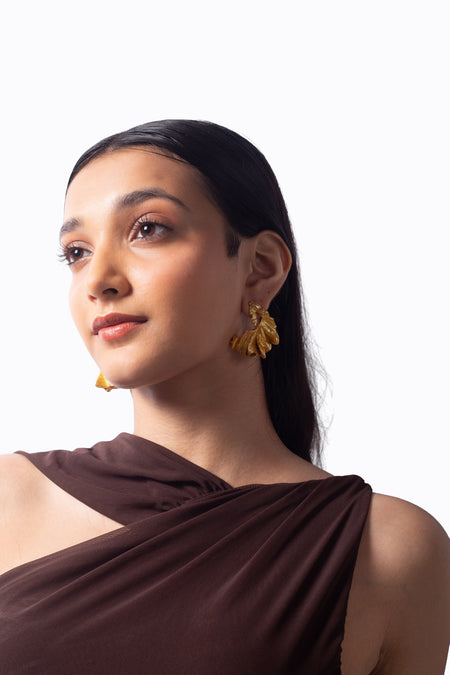 Matcha Mood Statement Studs - Gold--3--image
